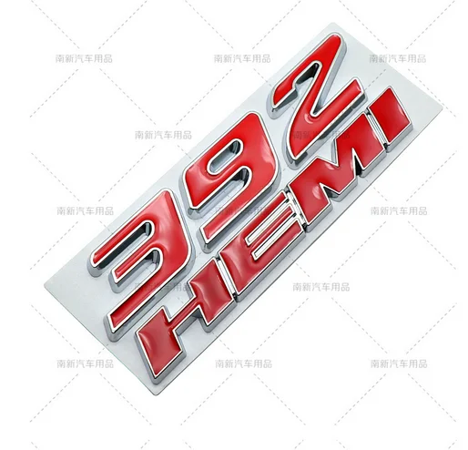 

3D Red Auto Car Stickers Metal 392HEMI Badge Emblem Decal Motorbike Car Accessories