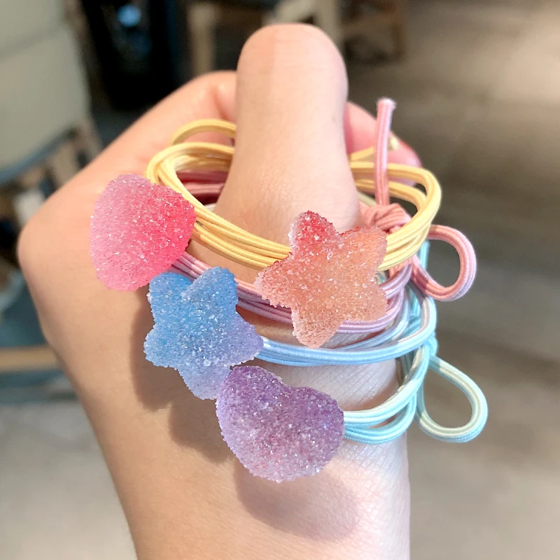 2 шт./компл. милые заколки для волос ярких цветов с силикагелем звездочками