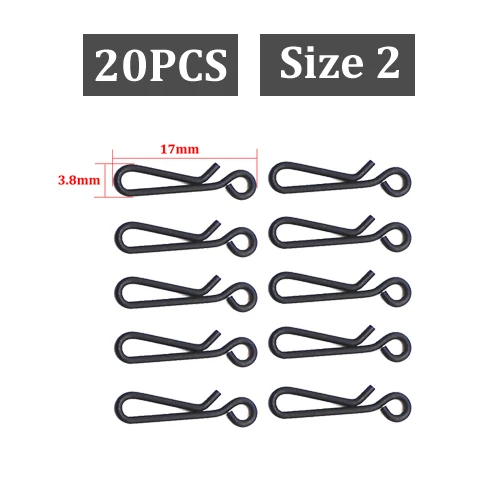 20PCS-Size2 20 шт., аксессуары для ловли карпа, зажим для ловли карпа, быстросменный зажим, защелкивающийся крючок, поворотный зажим для ловли карпа, снасти для изготовления волос - Цвет: 20PCS-Size2