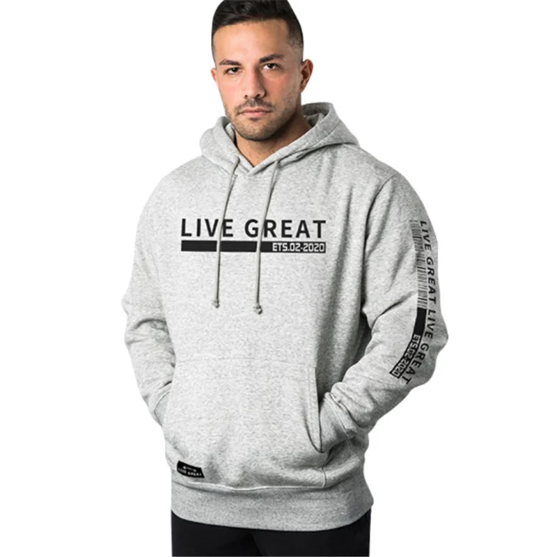 Новинка 2020 повседневное эластичное спортивное пальто топы мужские свитшоты с