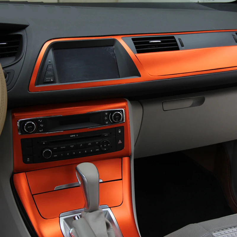 Автомобильный Стайлинг интерьер центральная консоль изменение цвета углеродное
