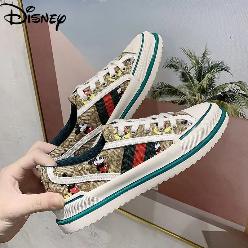 

Disney Mickey Mouse Sneakers Women's Flat Canvas Shoes Trendy Shoes Hip Hop Harajuku Simple Casual Breathable