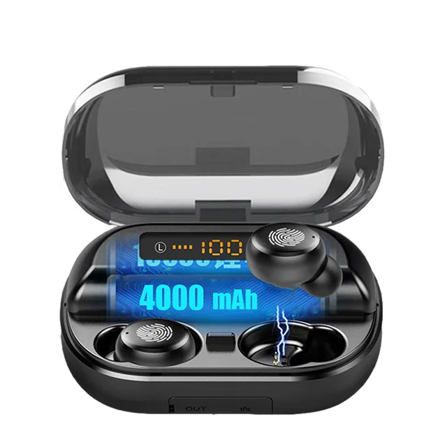 Беспроводная bluetooth-гарнитура для телефона Игровые наушники спортивные стерео наушники TWS Handsfree с зарядным устройством - Цвет: 4000 mAH