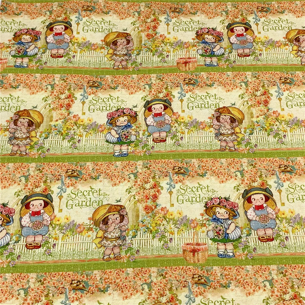 Лоскутная хлопковая ткань в стиле ретро для садовых кукол с томатами лоскутное