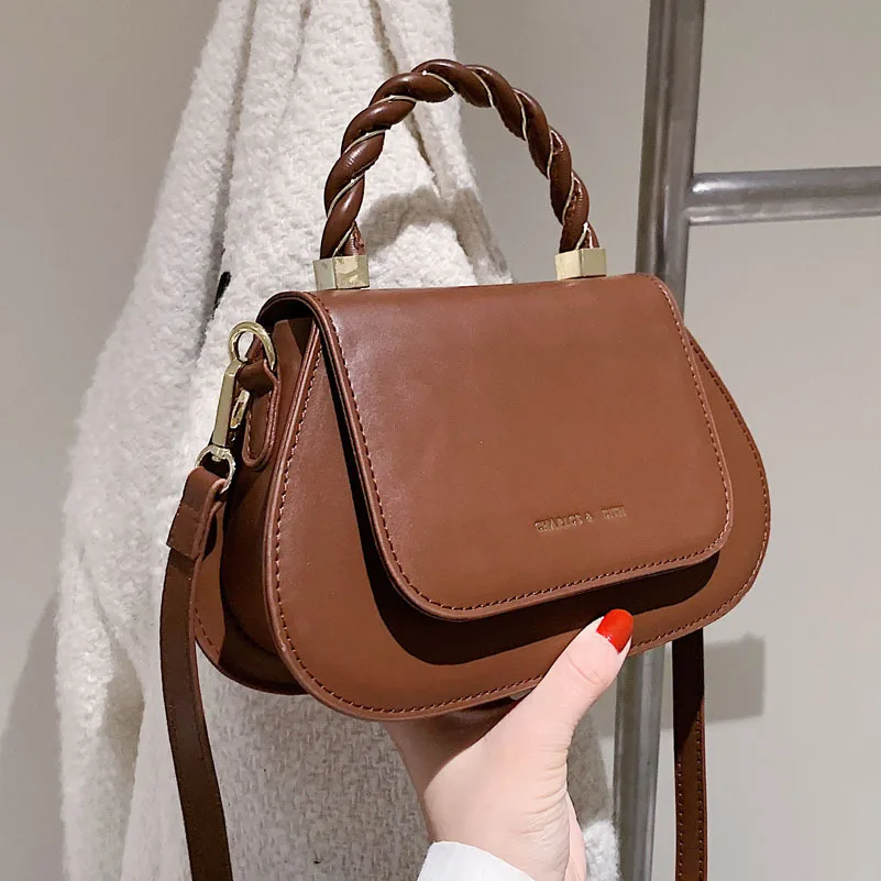 

High Quality Ladies Shoulder Bag 2021 New Fashion All-match Single Shoulder Messenger Bag Retro Handbag Western Style Saddle Bag