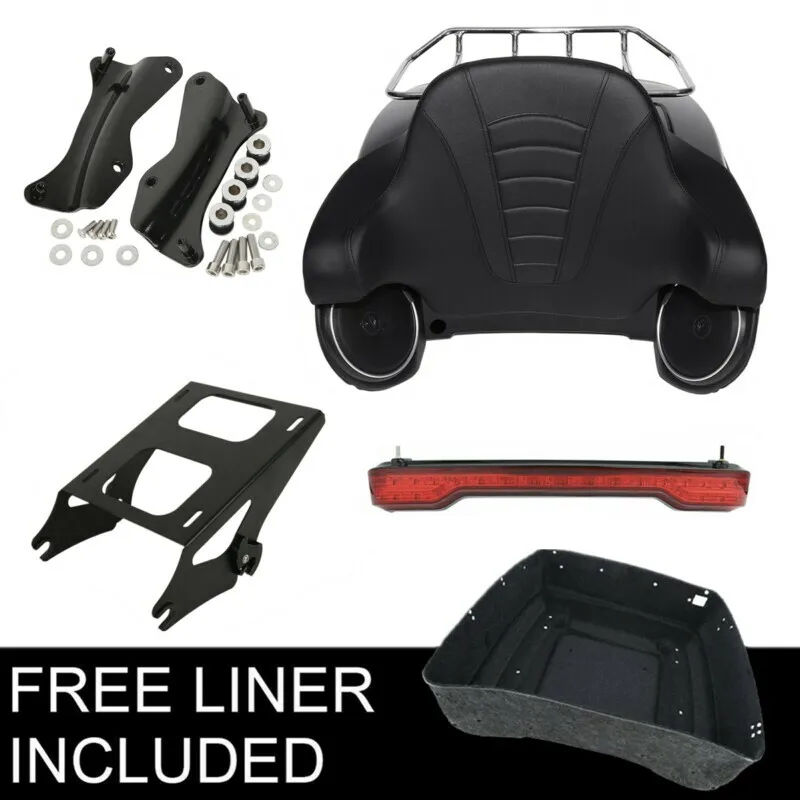 Мотоцикл король багажник Спинки Хвост Светильник W/колонки стойки для Харли Тур