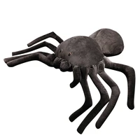 giant plush spider toy big size cool black spider pillow stuffed animal soft spider cushion appease toy for child birthday gifts