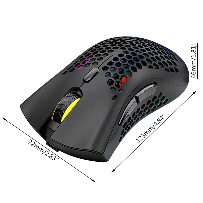 

Lightweight X3 Gaming Mouse Honeycomb Shell Wireless Ergonomic Mice for Computer 090F