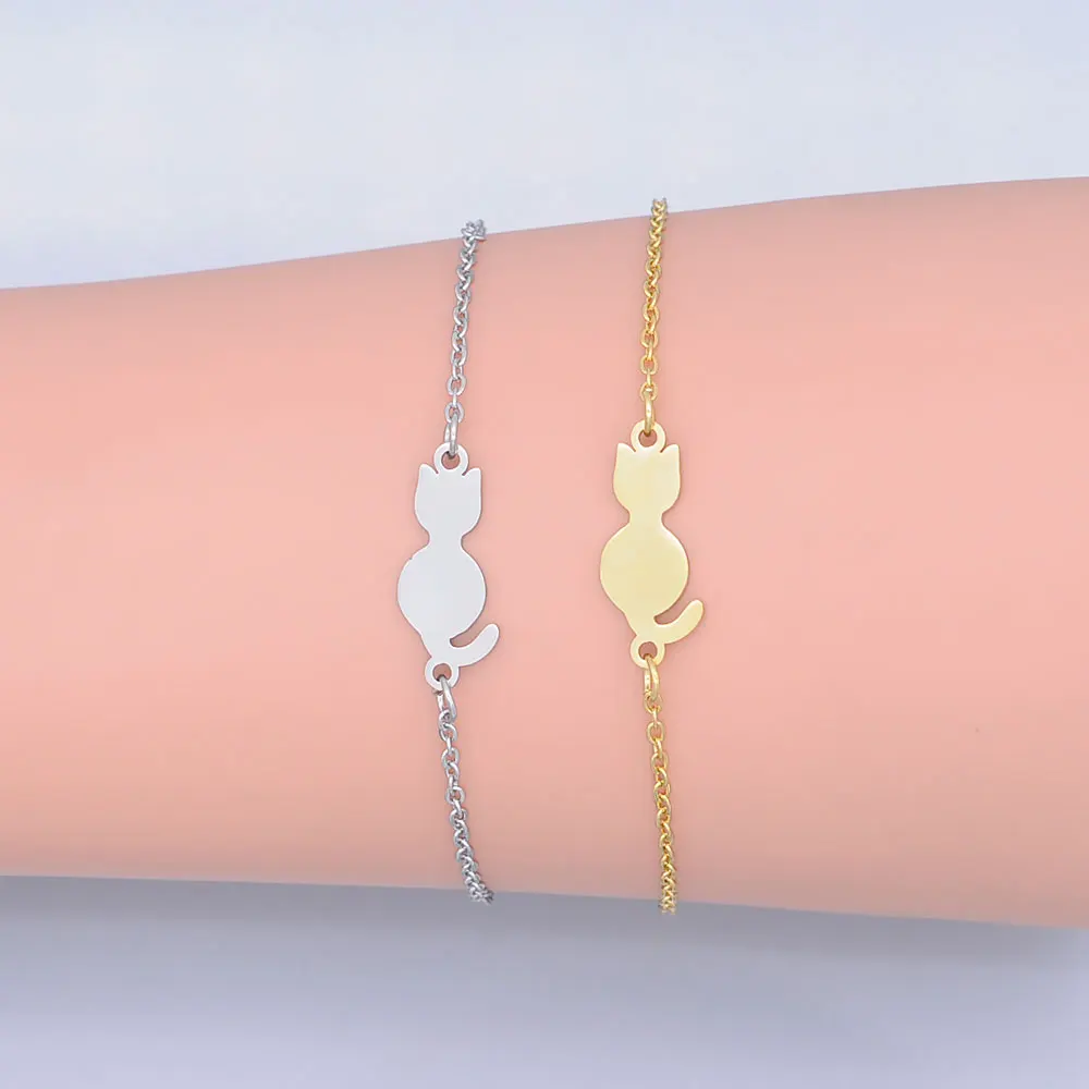 Браслет из 100% нержавеющей стали с очаровательным котом Китти оптовая продажа