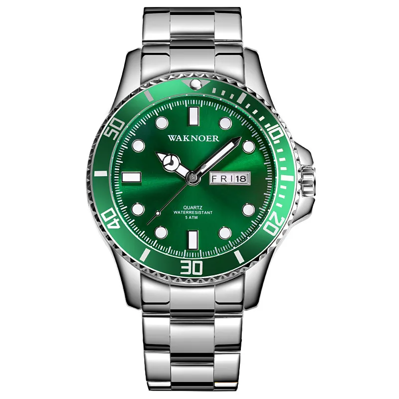 Мужские кварцевые часы классического дизайна мужские из нержавеющей стали 5ATM