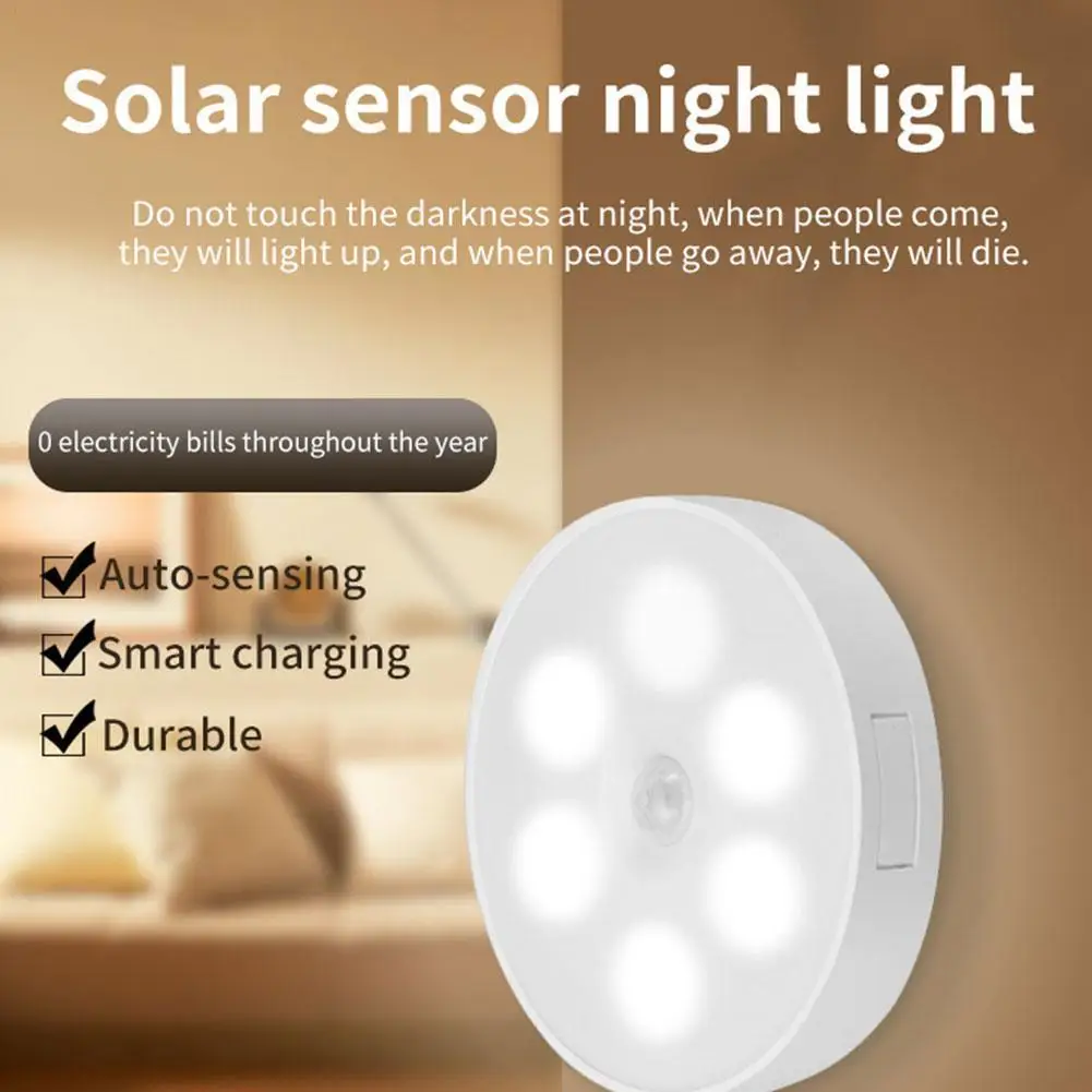 

Ночник с зарядкой по USB и пассивным ИК датчиком движения, домашний комнатный светильник для туалета, кабинета, комнаты отдыха, кухни, лофта, к...