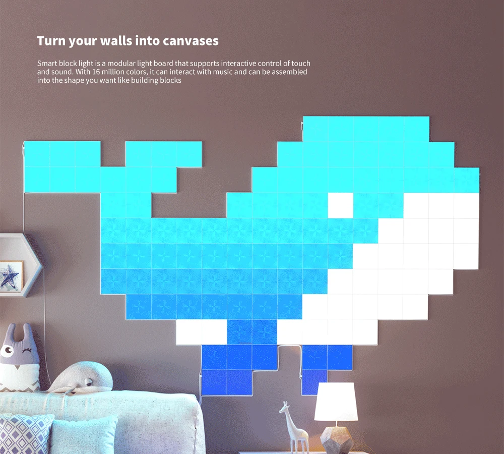 Ночной светильник Nanoleaf квадратный полноцветный умный нечетный светильник для работы с Mijia для Apple Homekit Google Home настройка на заказ