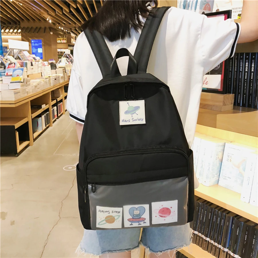 Прозрачный передний карман женский рюкзак для путешествий прозрачный