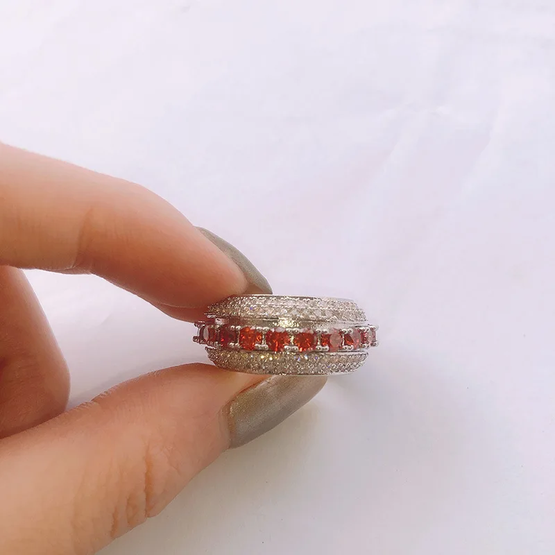 Женское кольцо с бриллиантами 925 пробы anillos серебряное поворотом вечерние кольца