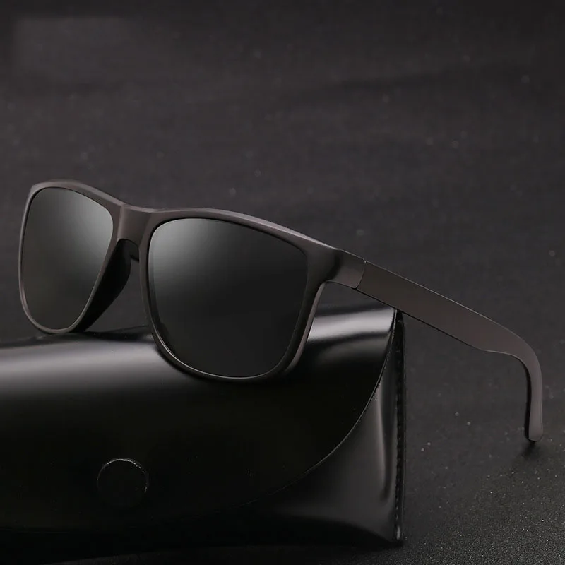 Квадратные мужские солнцезащитные очки винтажный материал пластиковые смола
