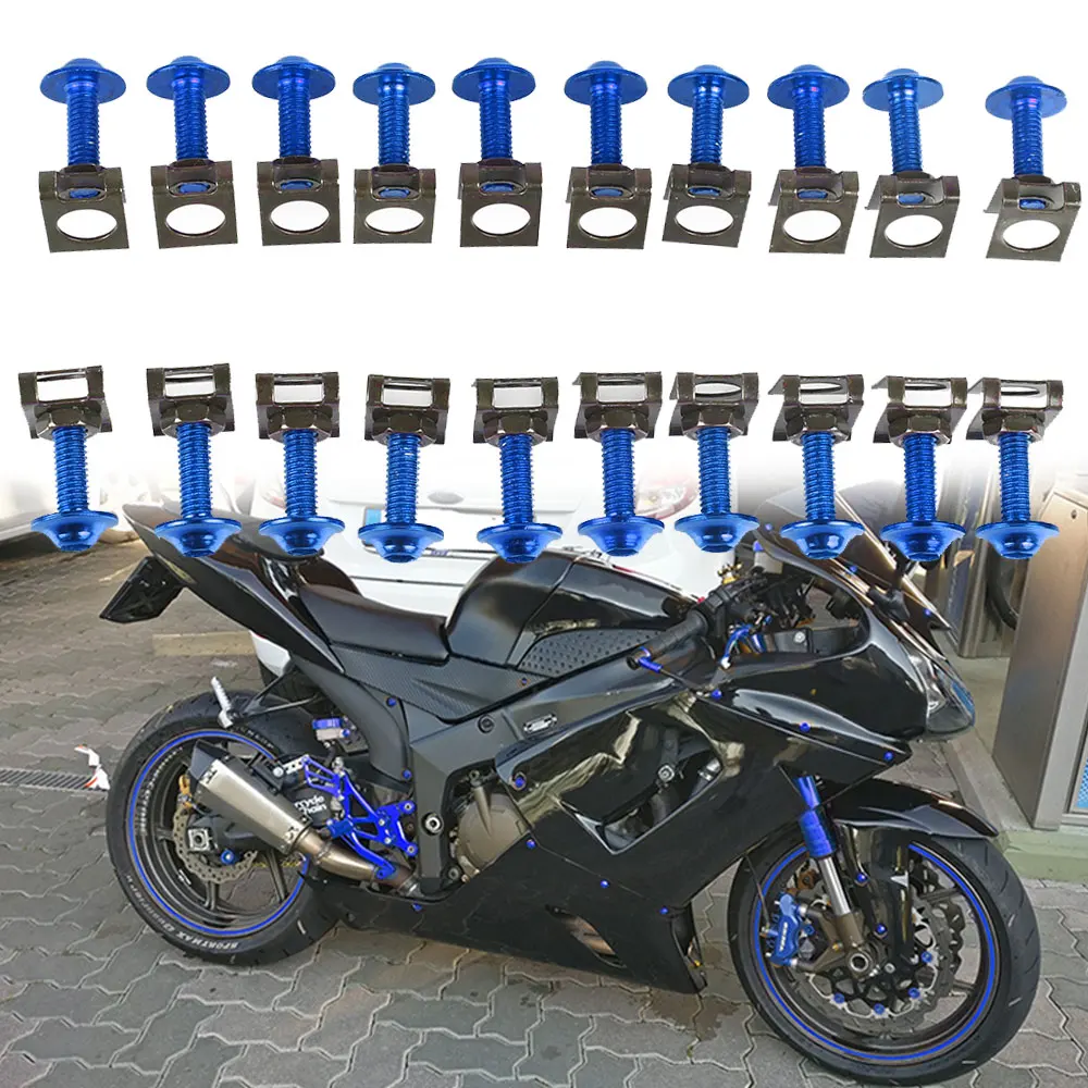 

Для SUZUKI GSXR125 GSXR150 GSXR250 GSXR400 GSXR600 GSXR750 GSXR1000 винт для обтекателя мотоцикла 20 шт. 6 мм Комплект пружинных гаечных болтов