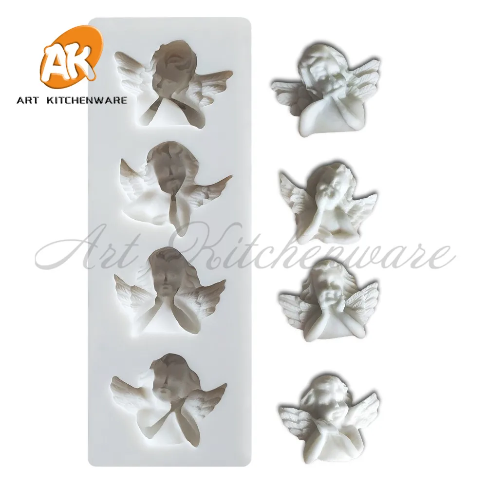 

Angel Pattern Decorating Molds Food Grade Silicone Mold Fondant Cake Tool Chocolate Soap Mould Baking Tool