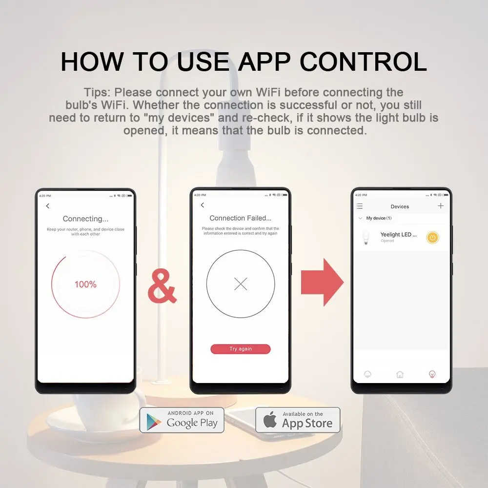 

YEELIGHT led bulb led lamp 1S Smart bulb Smart Light E27 RGB LED bulb led lights for home 800 lumens WIFI For MIhome App