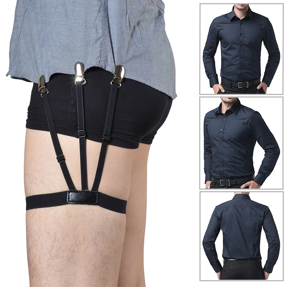 

Adjustable Shirt Holder Stays Elastic Men Suspenders Gentleman Leg Braces Business Tirantes Uniform Suspender Shirt Stay