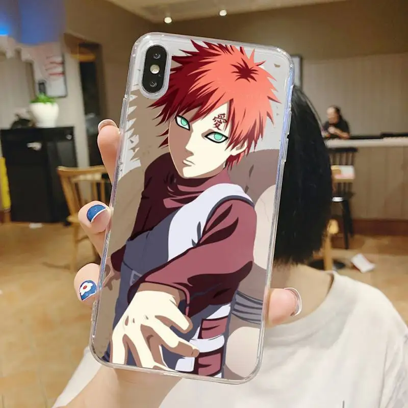 

Japan Anime NARUTO Gaara capa Phone Case Transparent soft For iphone 5 5s 5c se 6 6s 7 8 11 12 plus mini x xs xr pro max