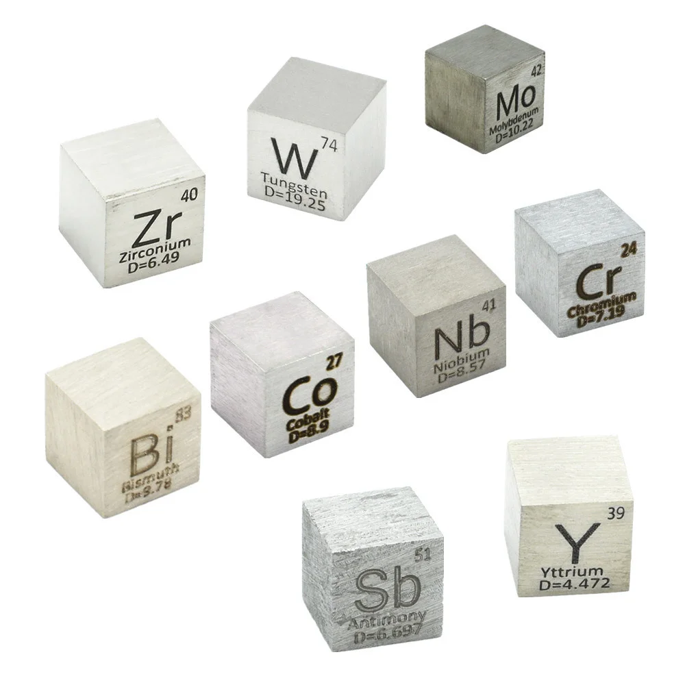

Кубики металлические Element Cube 10 мм, ежедневные металлические кубики, для периодической сборки, Fe Cu Mg, никель, титан, цирконий, вольфрам, Mo