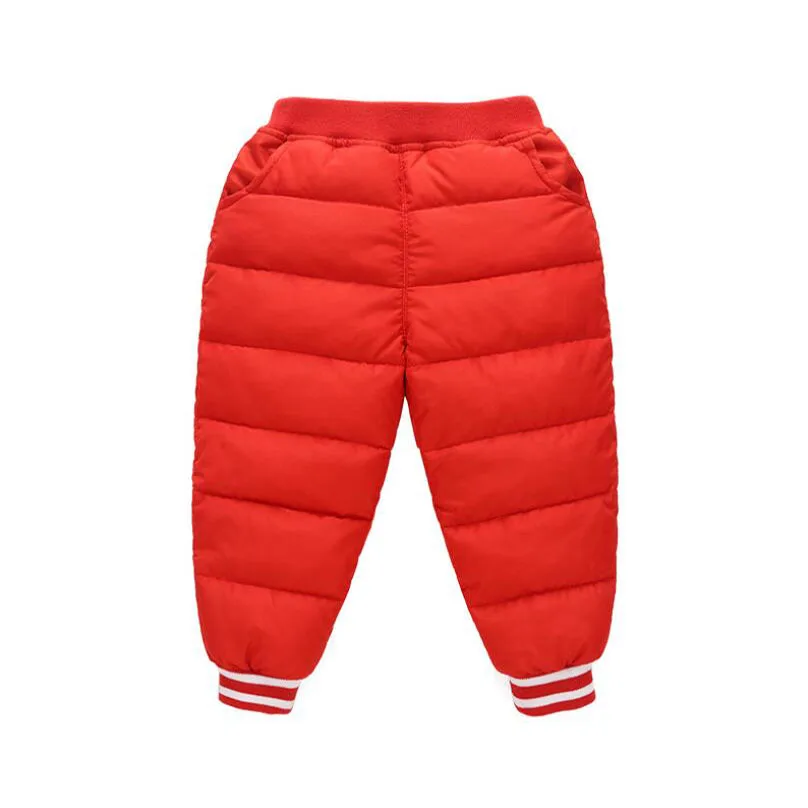 Детские зимние теплые штаны От 1 до 6 лет Одежда для маленьких мальчиков и девочек