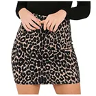 Сексуальная Женская Осенняя юбка с леопардовым принтом и высокой талией, женская модная облегающая мини-юбка-карандаш на бедрах, faldas mujer moda 2019 # g3