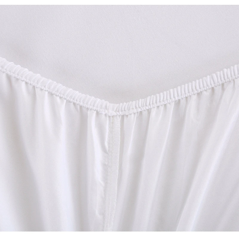 

Solid Fitted Sheet Mattress Cover with all-around Elastic Rubber Band Bed Sheet