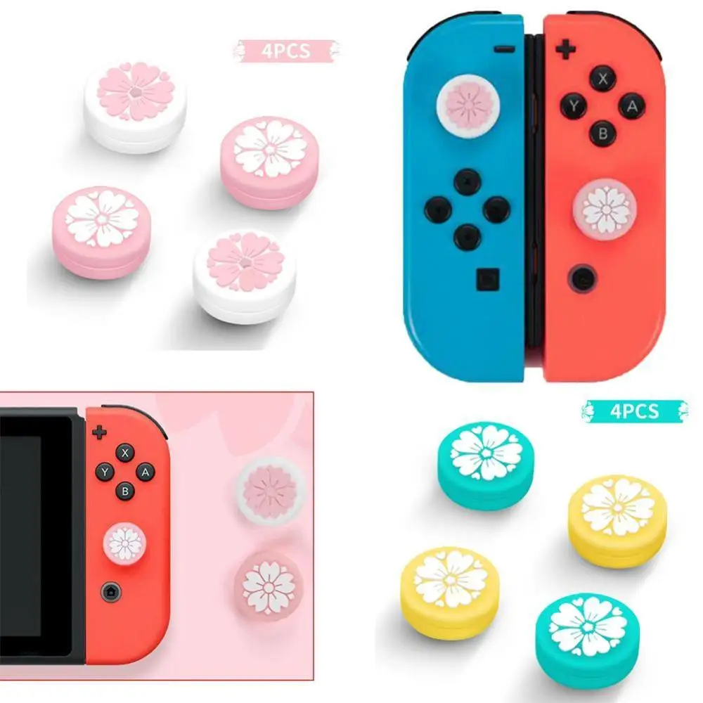 Милая девочка цветок Сакура палка для большого пальца ручка Крышка джойстика