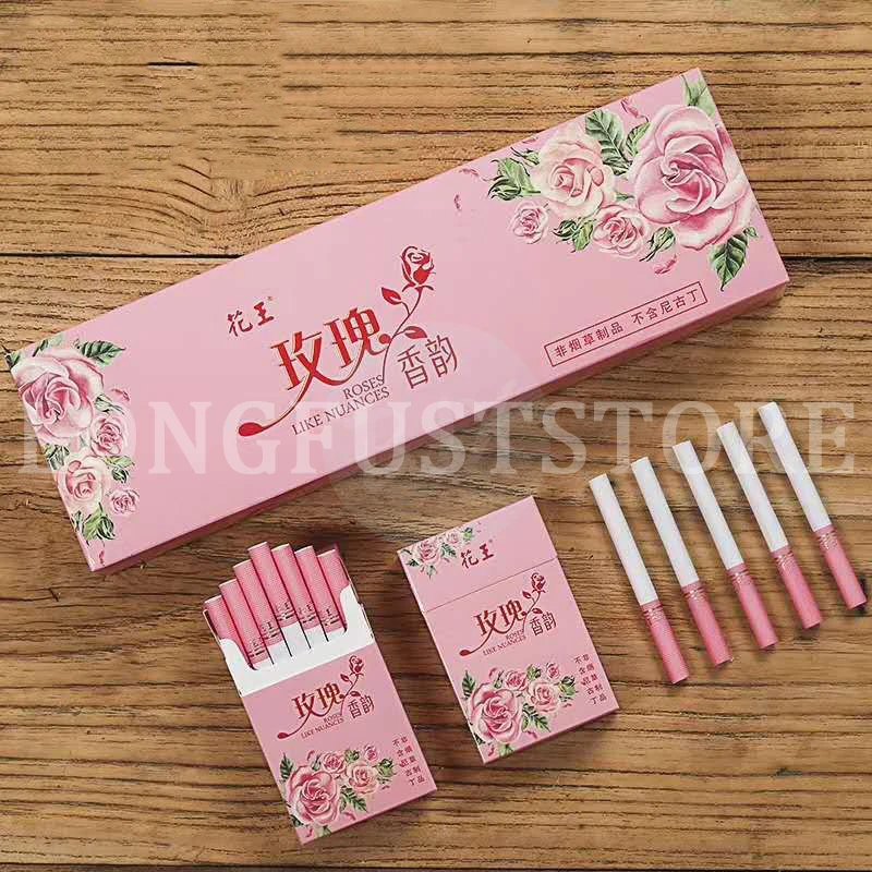 Розовый аромат травяной чай сигареты без никотина табак бесплатная доставка в