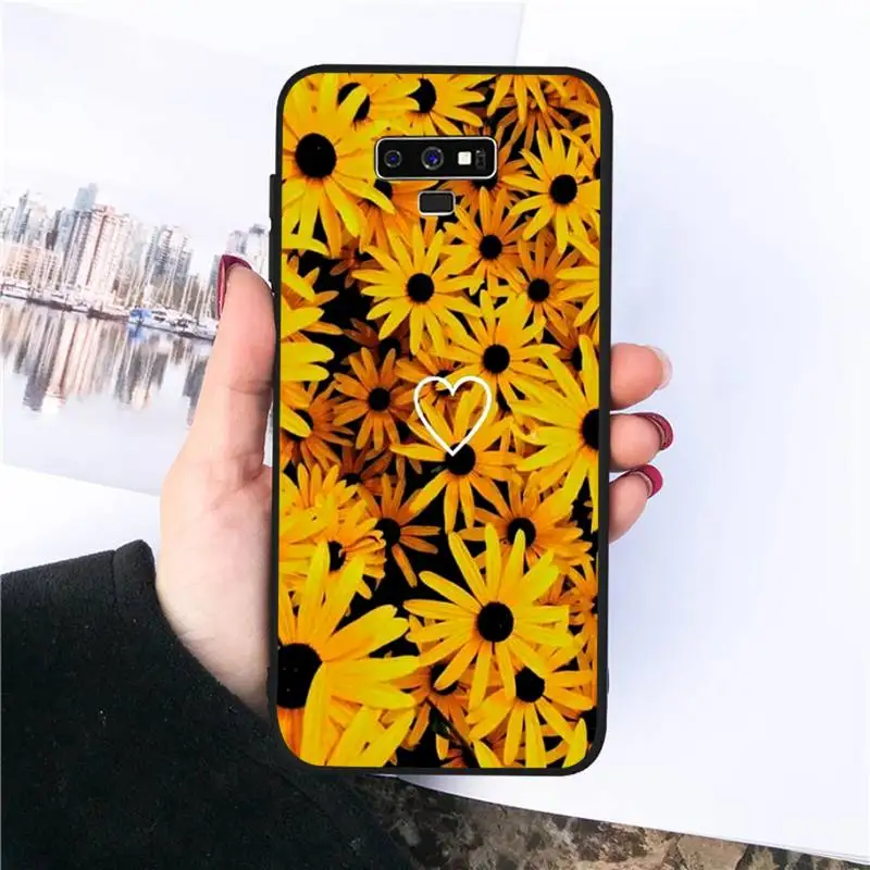 

Yellow Sunflower Phone Case For Samsung S20 Ultra S7 edge S8 S9 S10 plus note9 10 20 A50 51 71