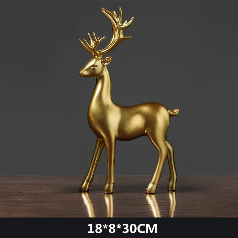 northeuins resin golden deer bull figurines for interior nordic animal ox statue official sculptures home decoration accessories free global shipping