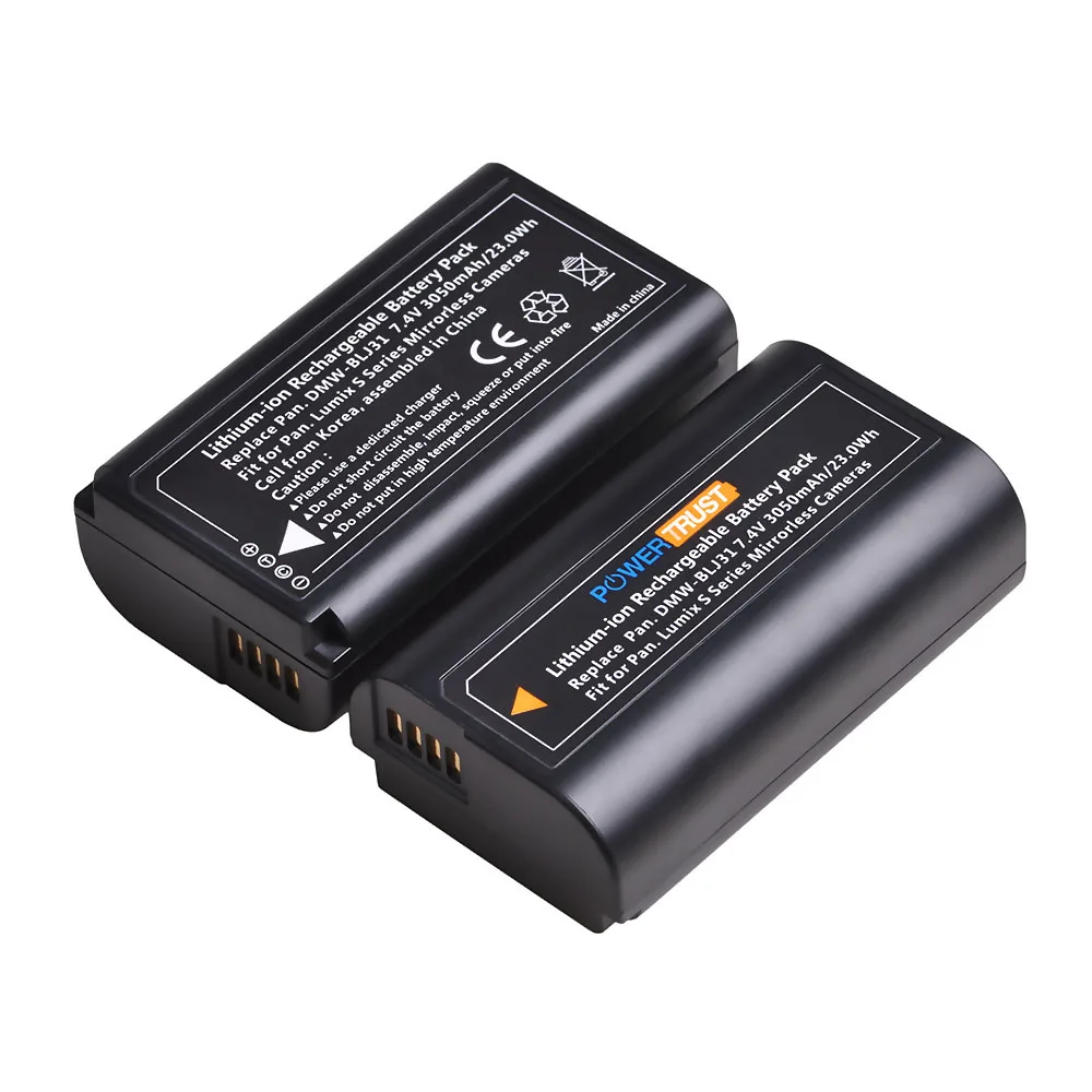 2x7,4 V 3050mAh DMW-BLJ31 DMWBLJ31 BLJ31 батарея+ lcd USB двойное зарядное устройство для камер Panasonic LUMIX S1, S1R, S1H, LUMIX серии S