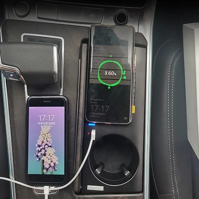 

Car wireless phone charger 15w fast charger charging plate panel phone holder for Audi A6 C8 S6 RS6 A7 S7 RS7 2019 2020 2021