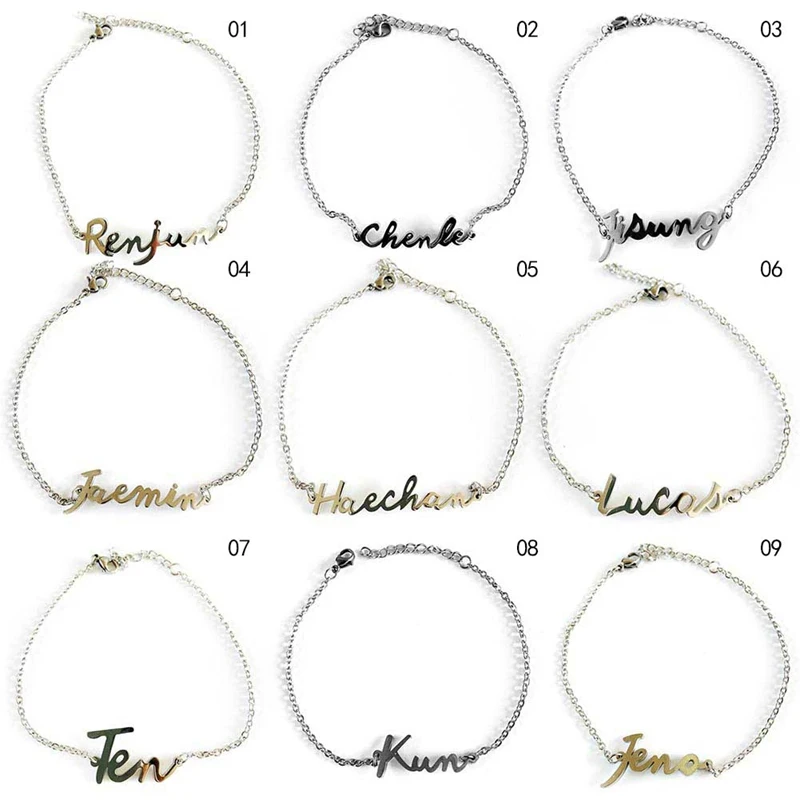 KPOP NCT 127 браслет с именем человека мечты модные аксессуары для мужчин женщин и