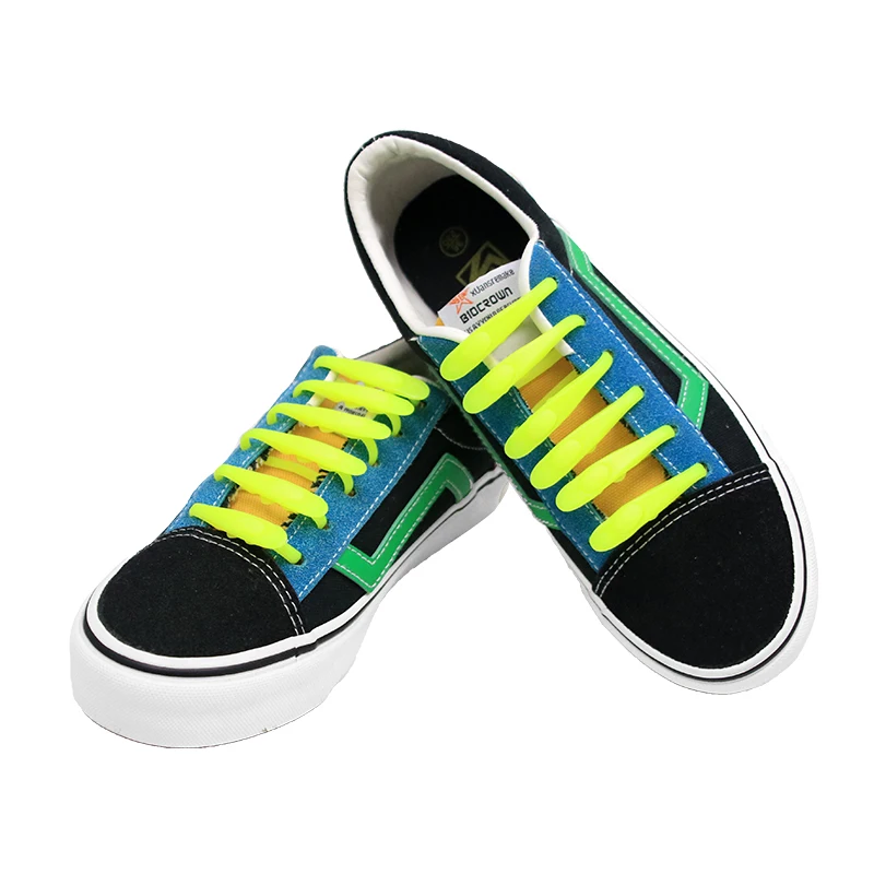 12 шт./лот эластичные силиконовые шнурки аксессуары для обуви без шнурков