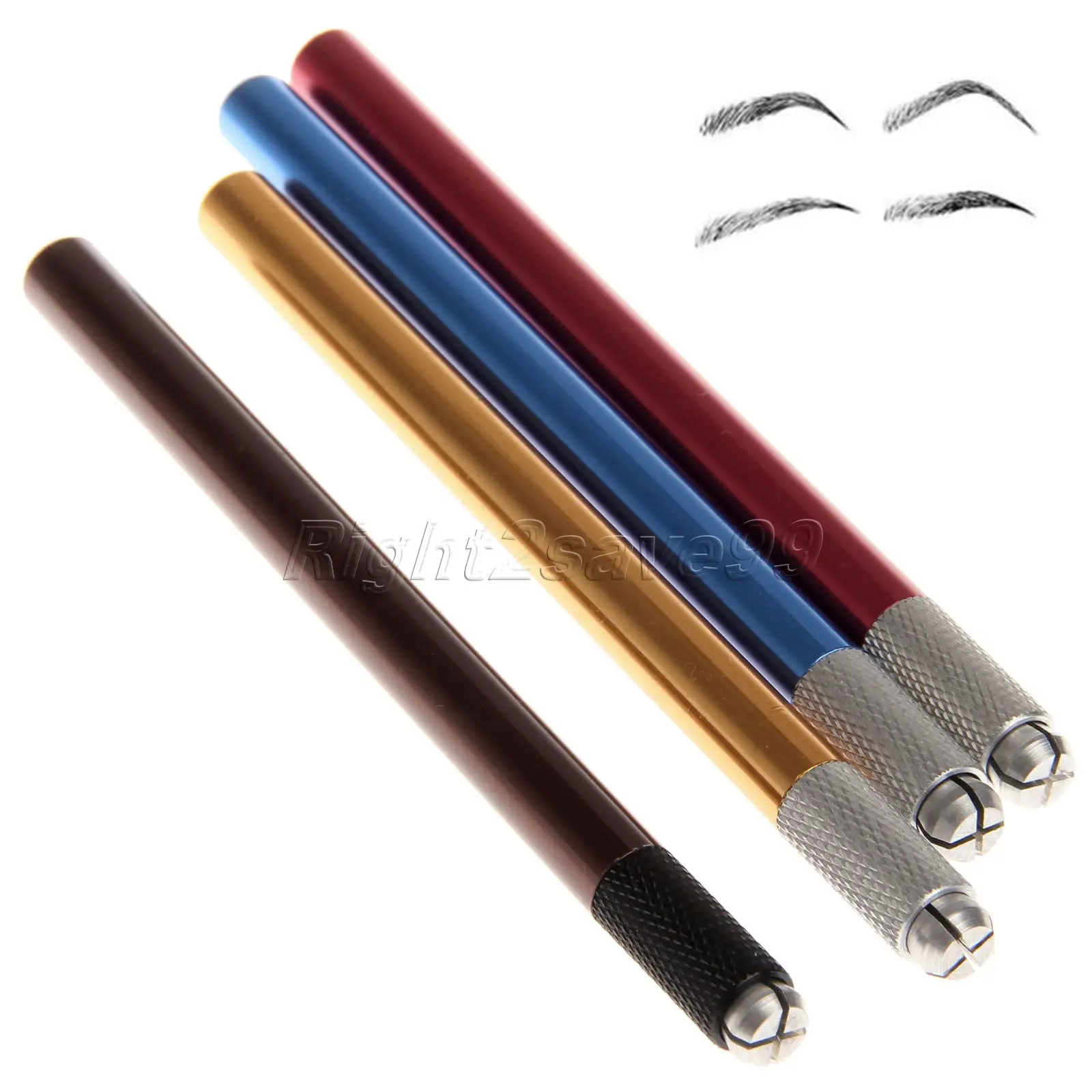 Ручка для татуировки с одной головкой и перекрестными узорами № 2