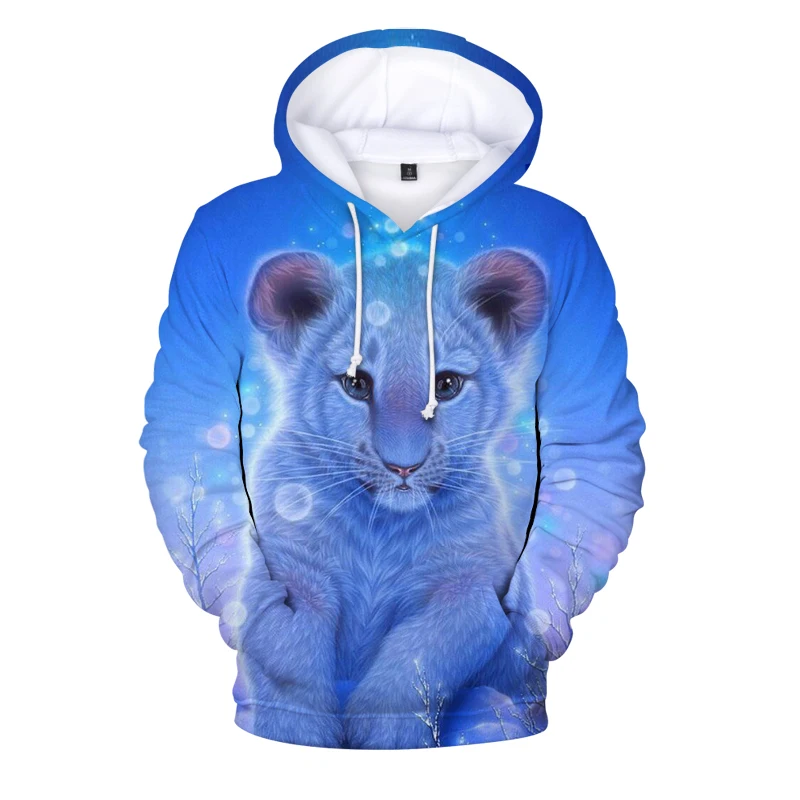 

Hoodies Men Harajuku Sweatshirt Long Sleeve Tiger 3d Hoodie Hooded Pullover Tops Blouse Pocket Clothes Male Oversize Sportswear