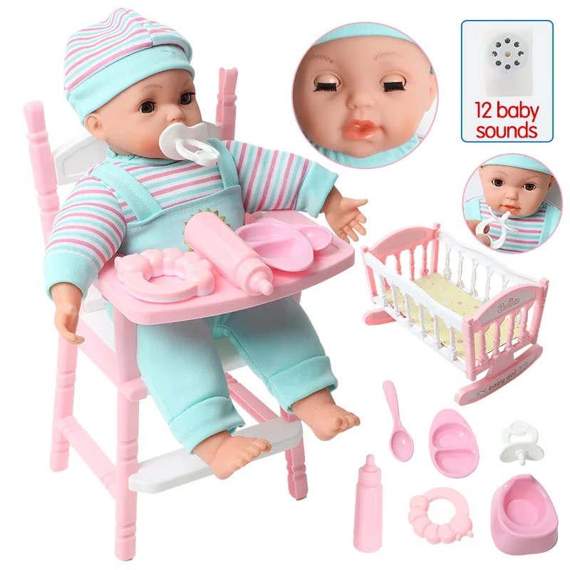 14 дюймов новорожденный симулятор bebe reborn 30 см детская кукла реалистичный звук