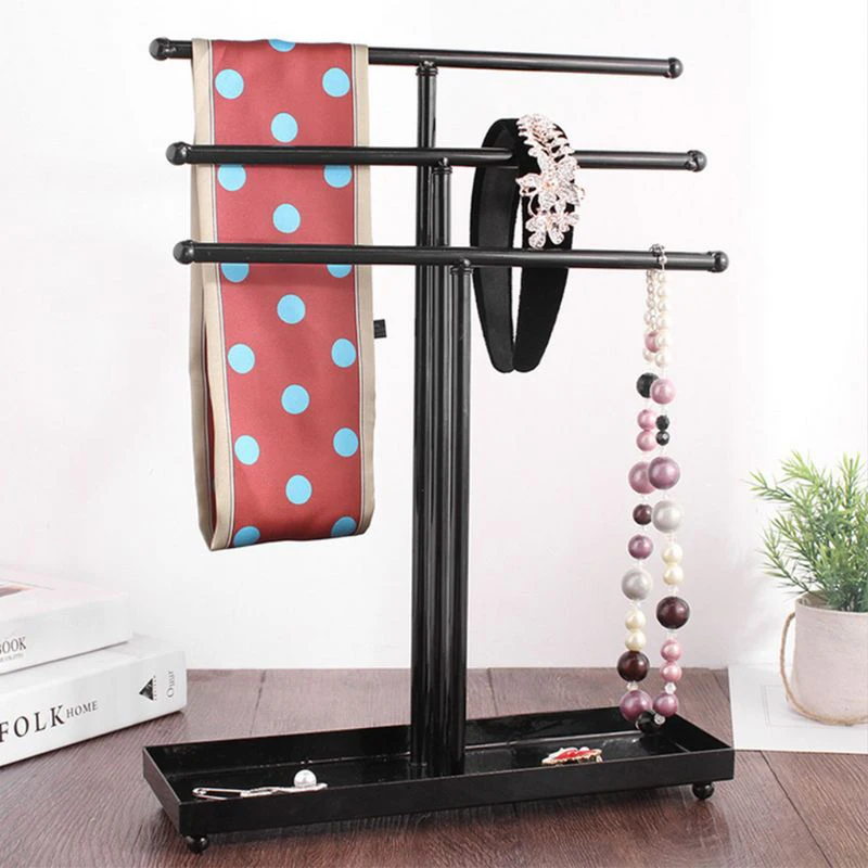 

Metal 3 Tier Jewelry Tree Stand Organizer Tabletop Bracelet and Necklace Jewelry Organizer