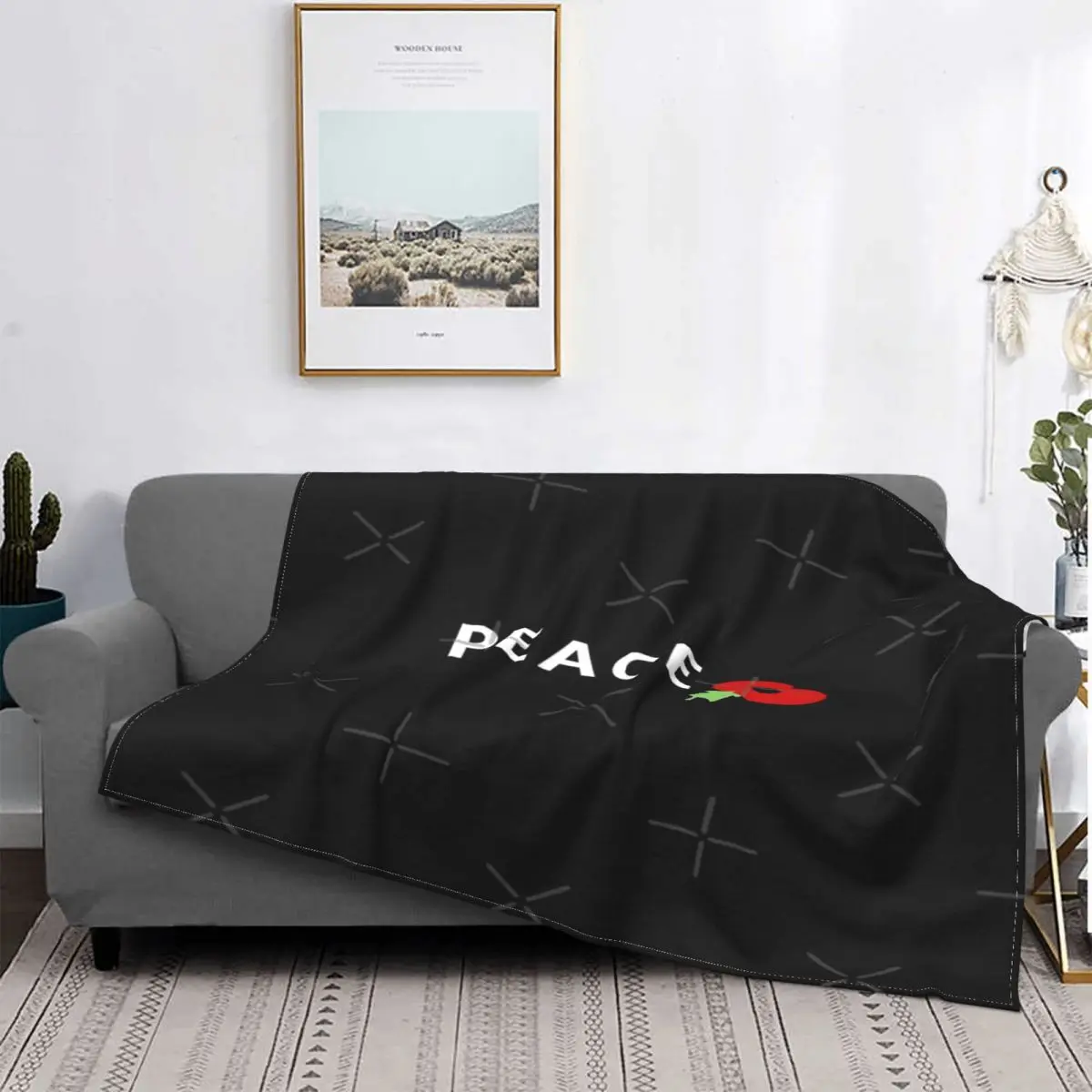 

Manta de La Paz 2, cubrecama a cuadros para cama, colcha de lana 150