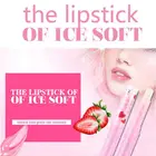 Ледяной мягкий бальзам для губ клубничного цвета, утепленная помада, слегка розовая, непрерывное изменение температуры, женские Помады с изменением цвета