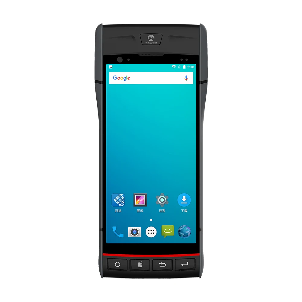 5 дюймовый КПК сканер штрих кода NFC RFID стикер принтер термальный Ручной терминал с