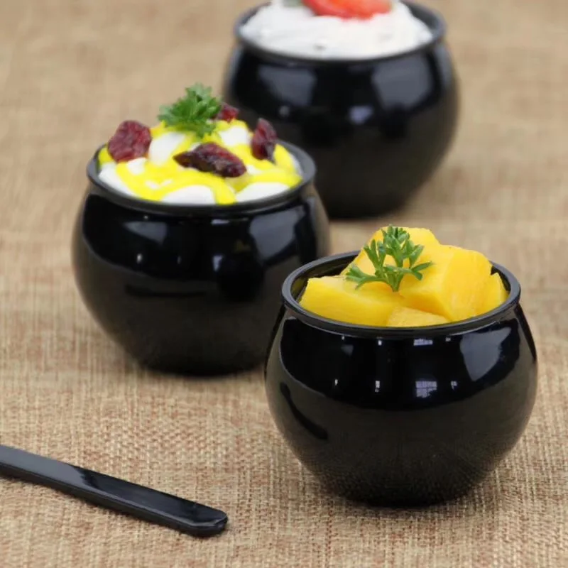 Круглая пластиковая мини-чашка с крышкой 80 мл 25 шт. | Дом и сад