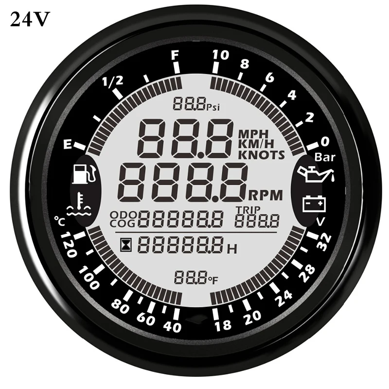 Автомобильный лодочный GPS Спидометр 85 мм одометр для грузовика лодки цифровой