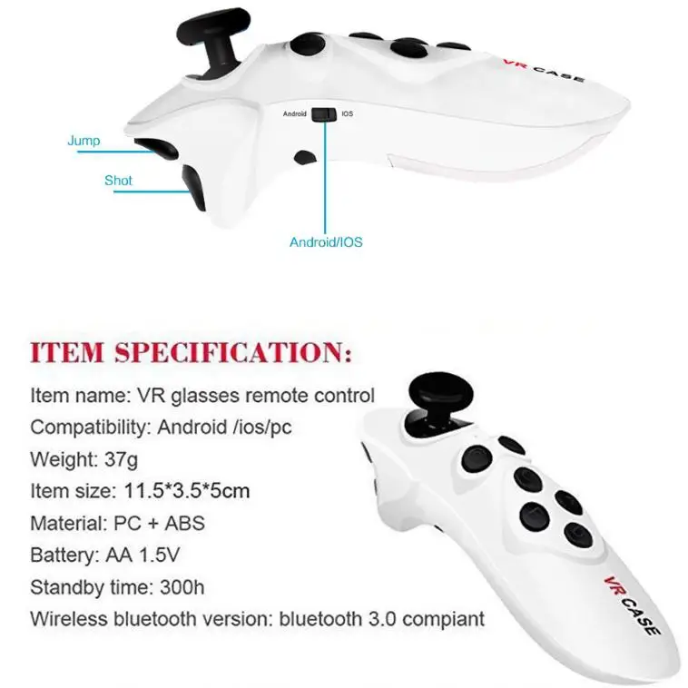 Мини Мобильный Bluetooth Джойстик Android геймпад контроллер беспроводной VR очки