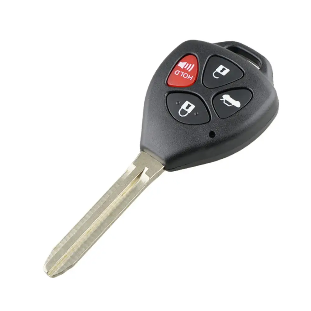 Keyless Auto Fern Uncut Key Fob für Toyota Corolla Venza 2010 2011 2012 2013 Schwarz 4 Tasten Metall ABS Ersatz auto Schlüssel Fall
