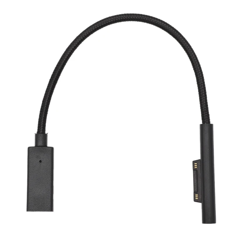 Nylon Braided 0.2M Female USB-C Charging Cable for Surface Pro 6/5/4/3 Laptop 1/2 45W 15V PD | Электроника