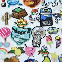 unicorn patches heat adhesive for childrens clothing transfer iron on clothes thermo stickers rainbow patch hot air balloon