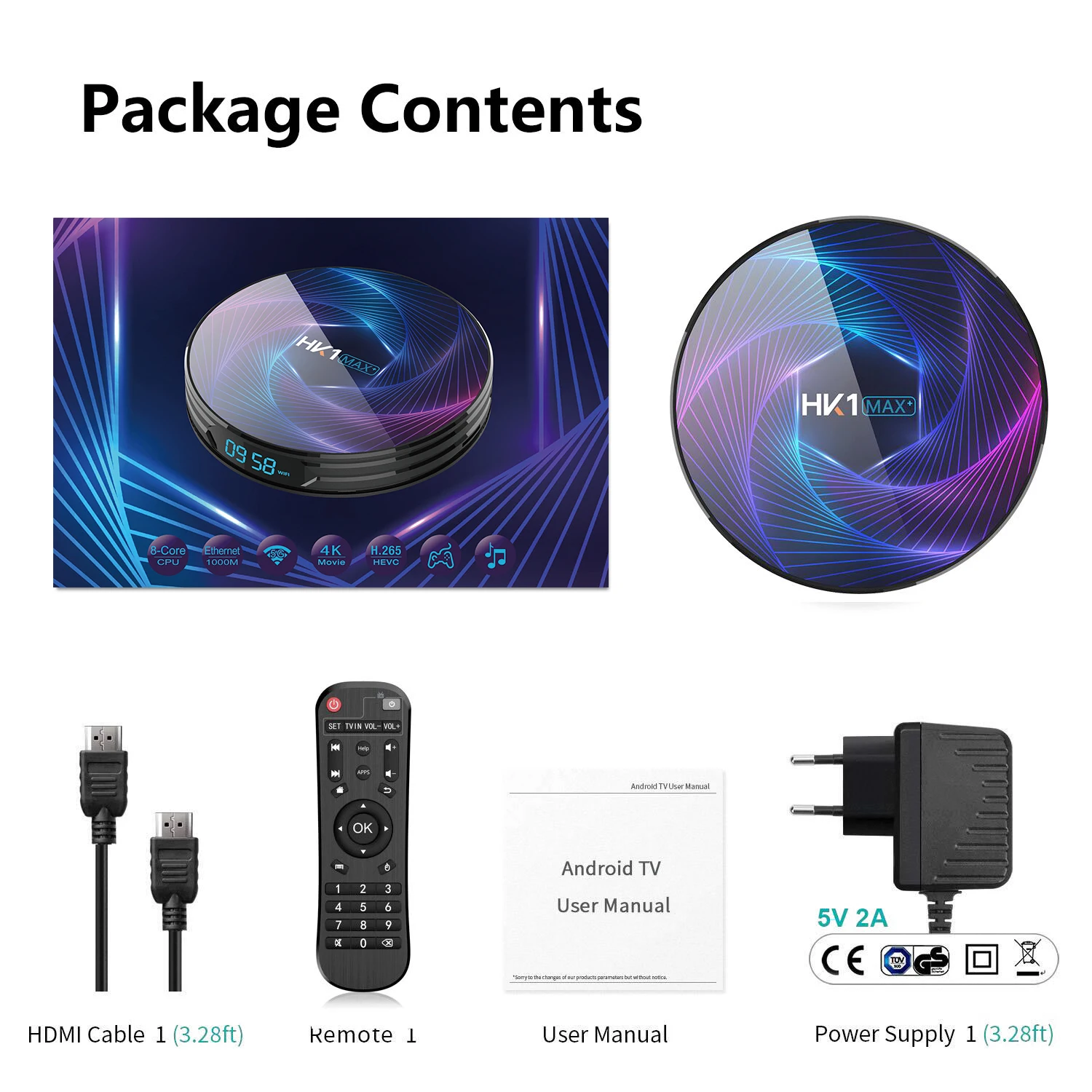 HK1 MAX Plus Восьмиядерный Android 9,0 Smart tv Box 4 Гб 128 Гб 64 ГБ 32 ГБ RK3368PRO 1080P H.265 4K youtube Netflix HK1MAX телеприставка